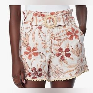 Sam Edelman Sportwear KIRA belted Paper bag Shorts .